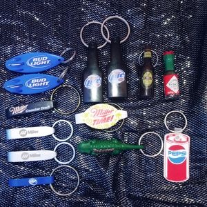 Miller Lite & Bud Light Key Chain Bottle Openers